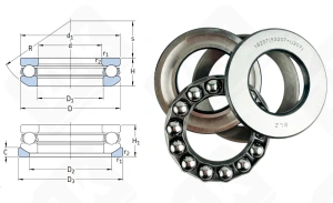 Подшипник 18207 (53207+U207) упорный шариковый 35-62/65-22 мм