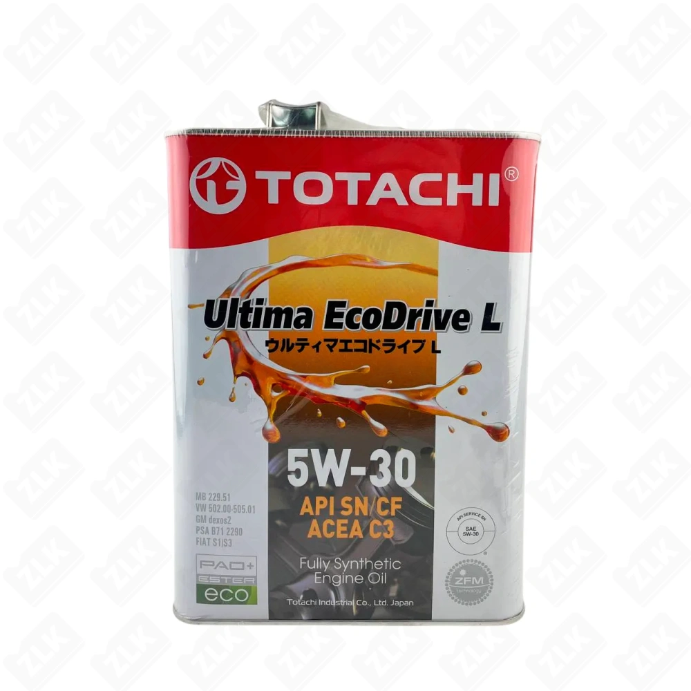 Масло моторное 5W-30 синтетическое 4л универсальное TOTACHI Ultima Ecodrive L SN/CF