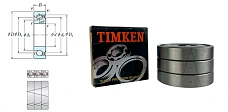 Подшипник шариковый (35TAB07,7602035TVP) 35×72×30 мм Timken оригинал