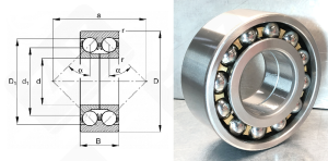 Подшипник 3086313Л (5313DMA,3313DMA) радиально-упорный шариковый 65-140-58,7 мм