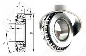 Подшипник HM803146/HM803110 радиально-упорный роликовый конический 41,275-88,9-23,02/30,162 мм