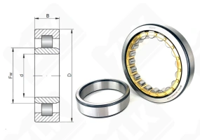 Подшипник 32226 Л (NU226M) радиальный роликовый 130-230-40 мм