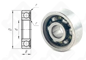 Подшипник 60024 (624Z) радиальный шариковый 4-13-5 мм