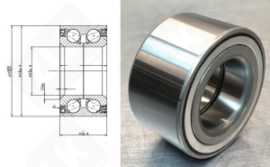 Подшипник JWB3126 (40BWD17) радиально-упорный шариковый 40-75-39 мм
