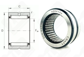 Подшипник 4084104 (RNAV4004) радиальный игольчатый 28,7-42-22 мм