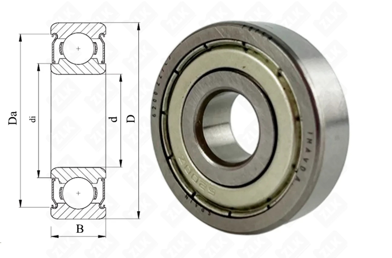 Подшипник шариковый 80200 (6200 ZZ) 10×30×9 мм Fersa