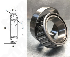 Подшипник 3007716 (33116) радиально-упорный роликовый конический 80-130-37 мм