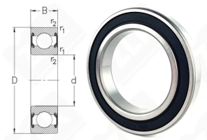 Подшипник 180117 (60172RS) радиальный шариковый 85-130-22 мм
