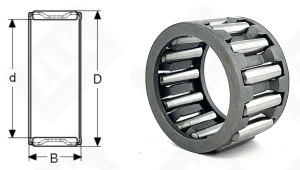Подшипник K25x33x20 радиальный игольчатый 25-33-20 мм