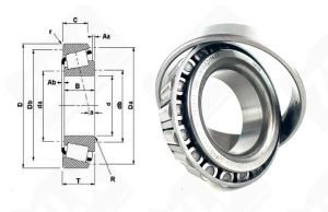 Подшипник LM48548/10 радиально-упорный роликовый конический 34,925-65,088-18,034 мм
