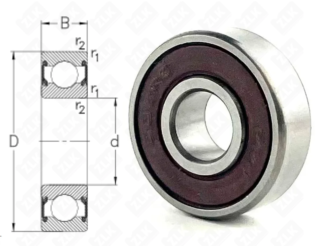 Подшипник шариковый 180018 (6082RS) 8×22×7 мм FBJ