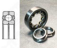 Подшипник 126216 радиально-упорный шариковый 80-140-26 мм