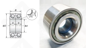Подшипник 35BWD16-JB01ZAHO радиально-упорный шариковый 35-68-36/39 мм