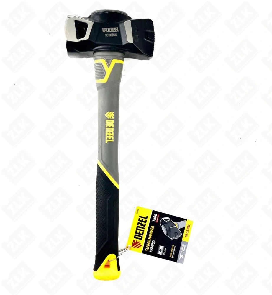 Кувалда 1800 г фиберглассовая рукоятка Denzel