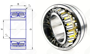 Подшипник № 3003780 (23180MB) радиальный роликовый самоустанавливающийся 400-650-200 мм