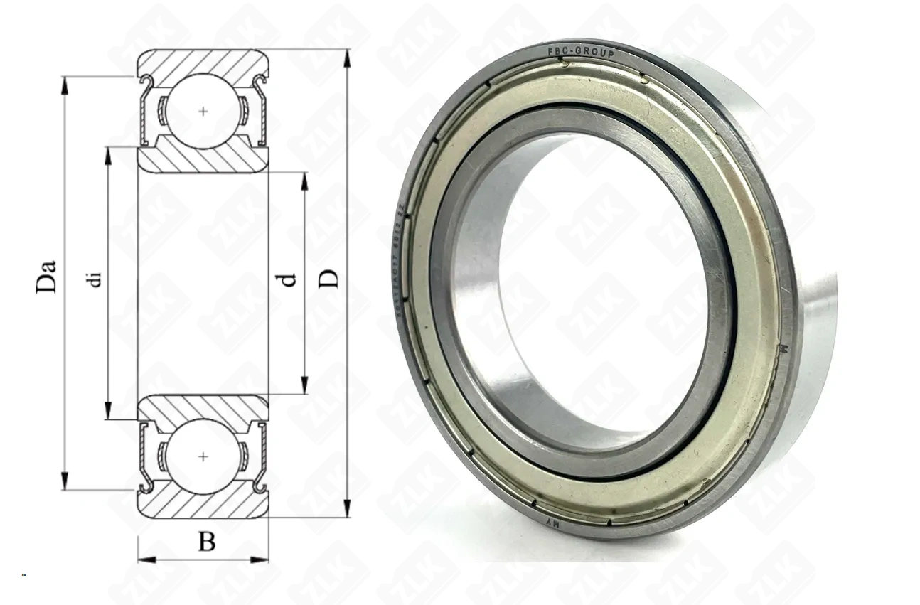 Подшипник шариковый 80112 (6012 ZZ) 60×95×18 мм FBC