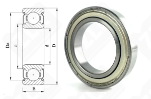 Подшипник 80112 (6012ZZ) радиальный шариковый 60-95-18 мм