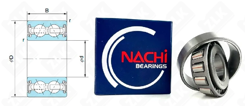 Подшипник роликовый 7305 (30305 J) 25×62×18.25 мм NACHI