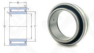 Подшипник 4074910 (NA4910) радиальный игольчатый 50-72-22 мм