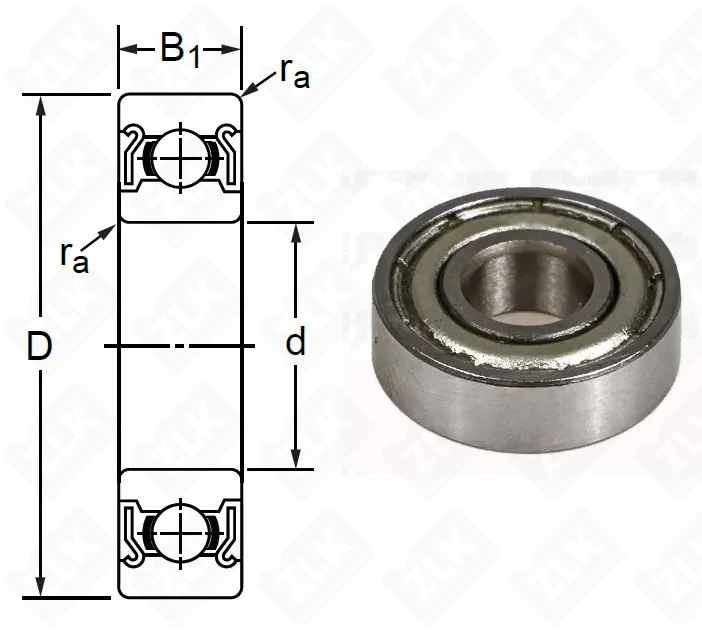 Подшипник шариковый  (R3ZZ) 4.763×12.7×4.978 мм Neutral