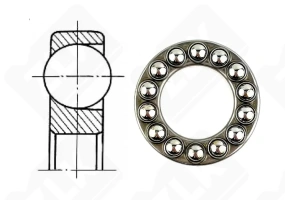 Подшипник 948103 упорный шариковый 17,30-29,70-4,76 мм