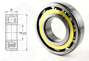Подшипник 46315Л (7315ACM) радиально-упорный шариковый 75-160-37 мм