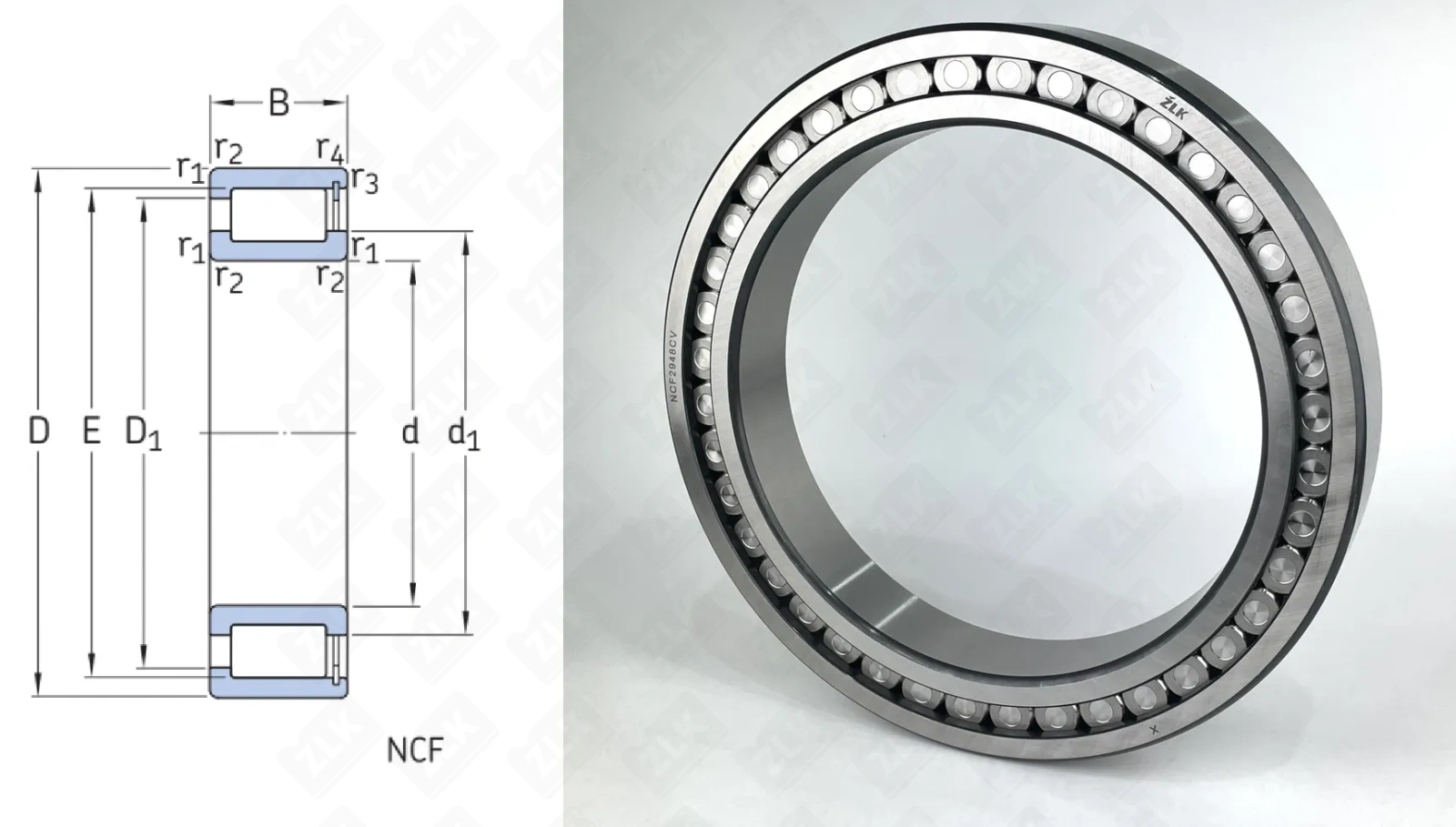 Подшипник роликовый  (NCF2948CV) 240×320×48 мм ZLK