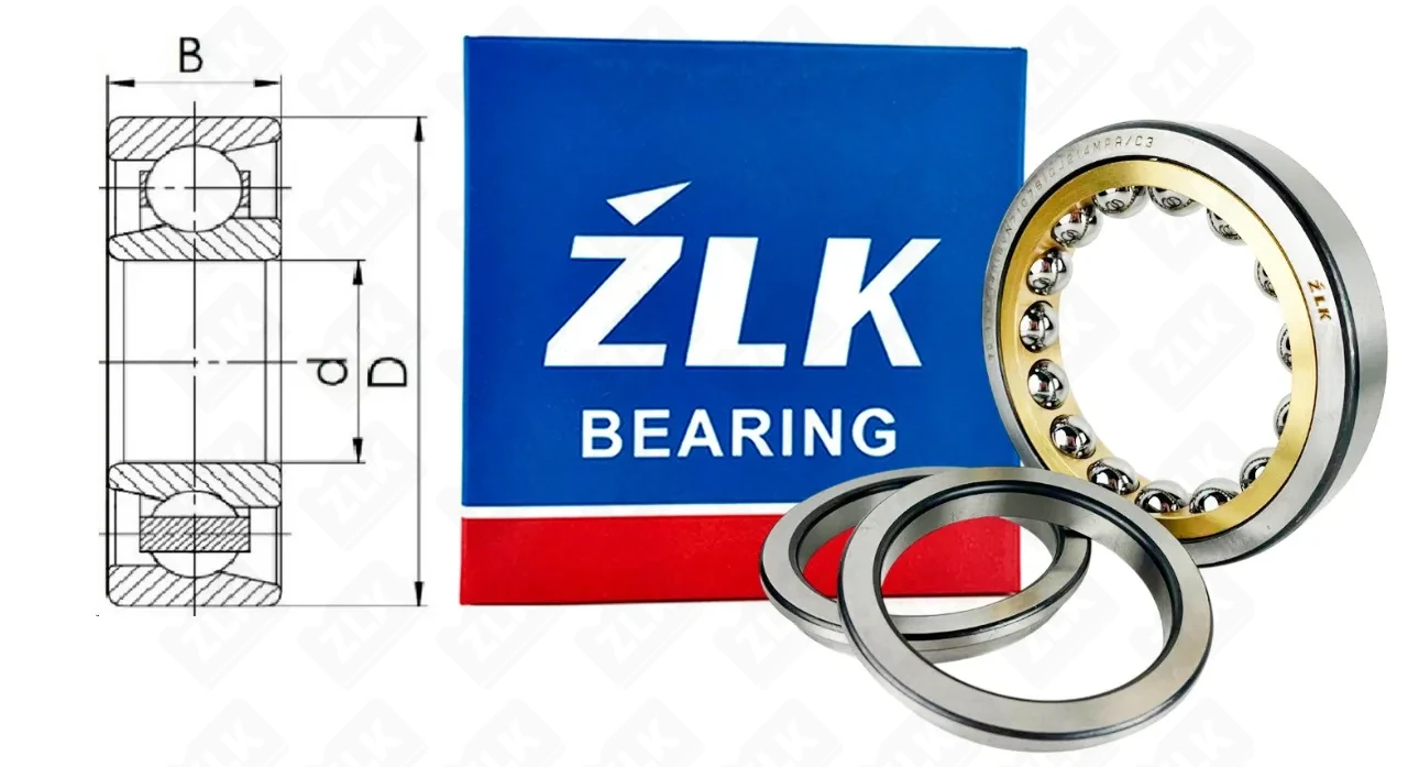 Подшипник шариковый 176214 Л (BVN7107B,QJ214MPA/C3) 70×125×24 мм ZLK
