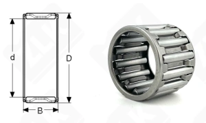 Подшипник K25,4x33,338x25,2 радиальный игольчатый 25.4-33.338-25,2 мм