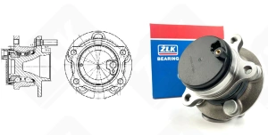 Подшипниковый ступичный узел VKBA7084 радиально-упорный шариковый 136-99,5 мм