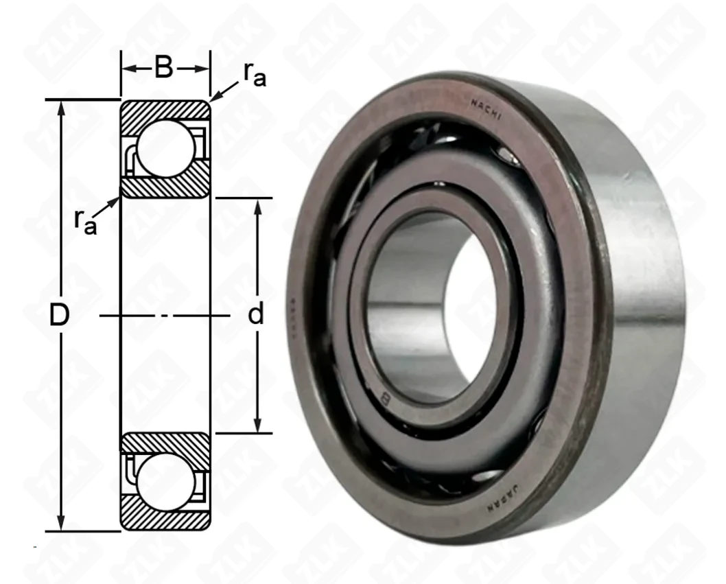 Подшипник шариковый 66305 (7305BEJ) 25×62×17 мм NACHI