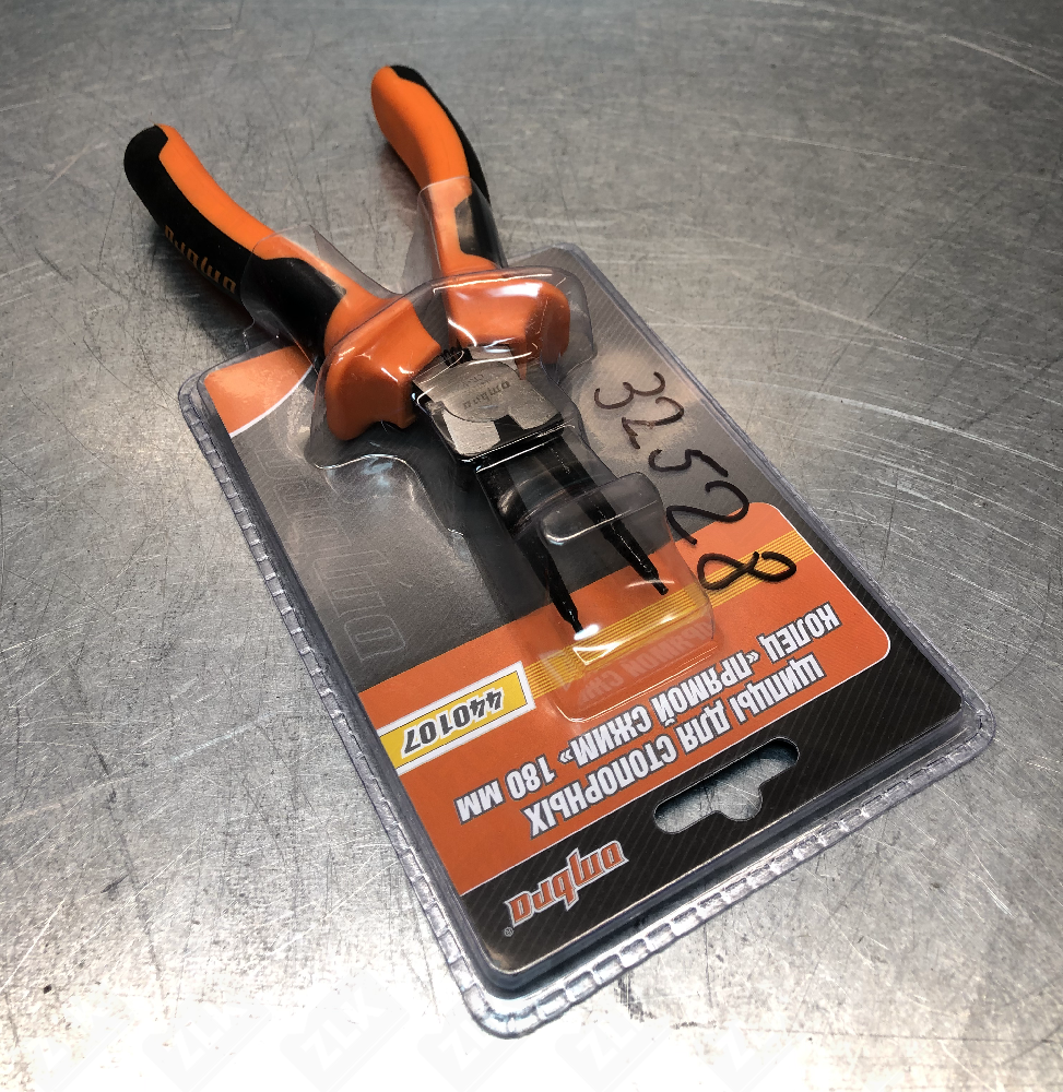 Съемник стопорных колец 180мм (сжим) прямые OMBRA 