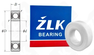Подшипник 1000089 2RS (6892RS) радиальный шариковый керамический 9-17-5 мм