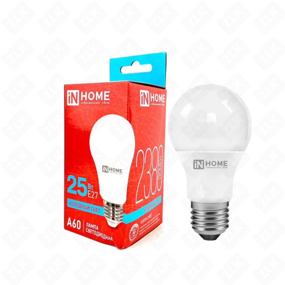 Лампа светодиодная LED-A60-VC 25Вт грушевидная 6500К E27 230В IN HOME