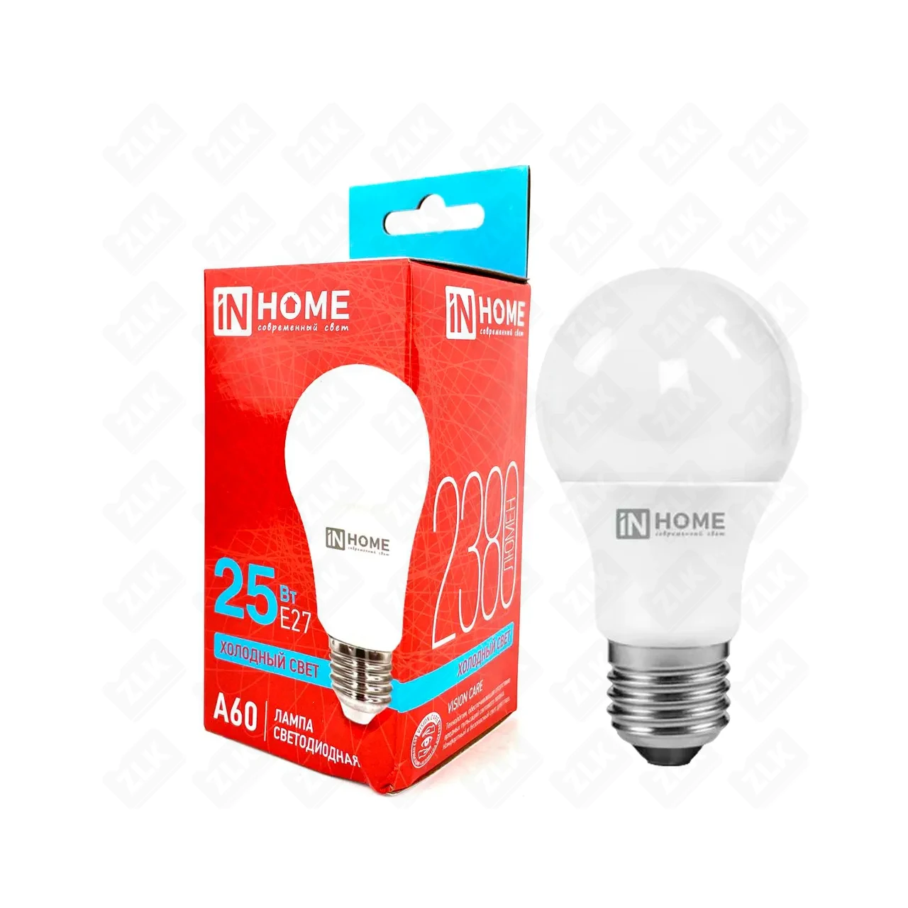 Лампа светодиодная LED-A60-VC 25Вт грушевидная 6500К E27 230В IN HOME