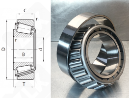 Подшипник 753519 (22220EK+AH320X) радиальный роликовый самоустанавливающийся 95-180-46 мм