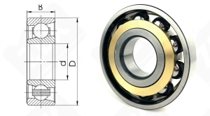 Подшипник 46410Л (7410ACM) радиально-упорный шариковый 50-130-31 мм