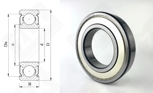 Подшипник 80224 (6224ZZ) радиальный шариковый 120-215-40 мм
