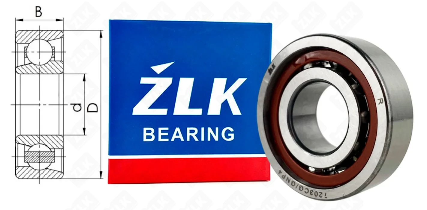 Подшипник шариковый 36203E (7203CGNP4) 17×40×12 мм ZLK