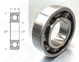 Подшипник 205 (6205) радиальный шариковый 25-52-15 мм
