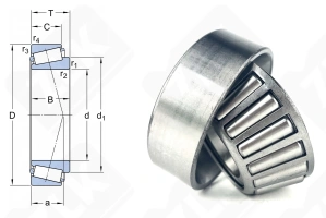 Подшипник 27606 АШ2 (32306B) радиально-упорный роликовый конический 30-72-29 мм