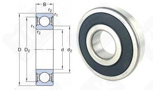 Подшипник 180410 (64102RSС3) радиальный шариковый 50-130-31 м