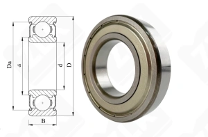 Подшипник 80209 (6209ZZE) радиальный шариковый 45-85-19 мм