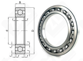 Подшипник 7000124 (16024) радиальный шариковый 120-180-19 мм