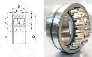 Подшипник 4003138 Н (24038ACMBW33) радиальный роликовый самоустанавливающийся 190-290-100 мм