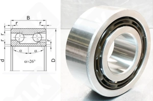 Подшипник 3056208 E (5208E,3208E) радиально-упорный шариковый 40-80-30,2 мм