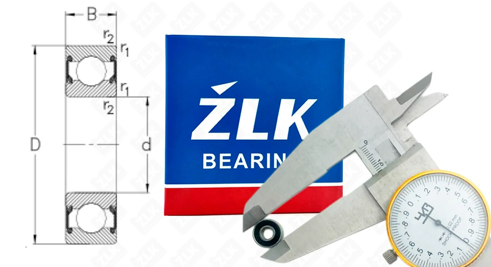 Подшипник шариковый 1000095 2RS (6952RS) 5×13×4 мм ZLK