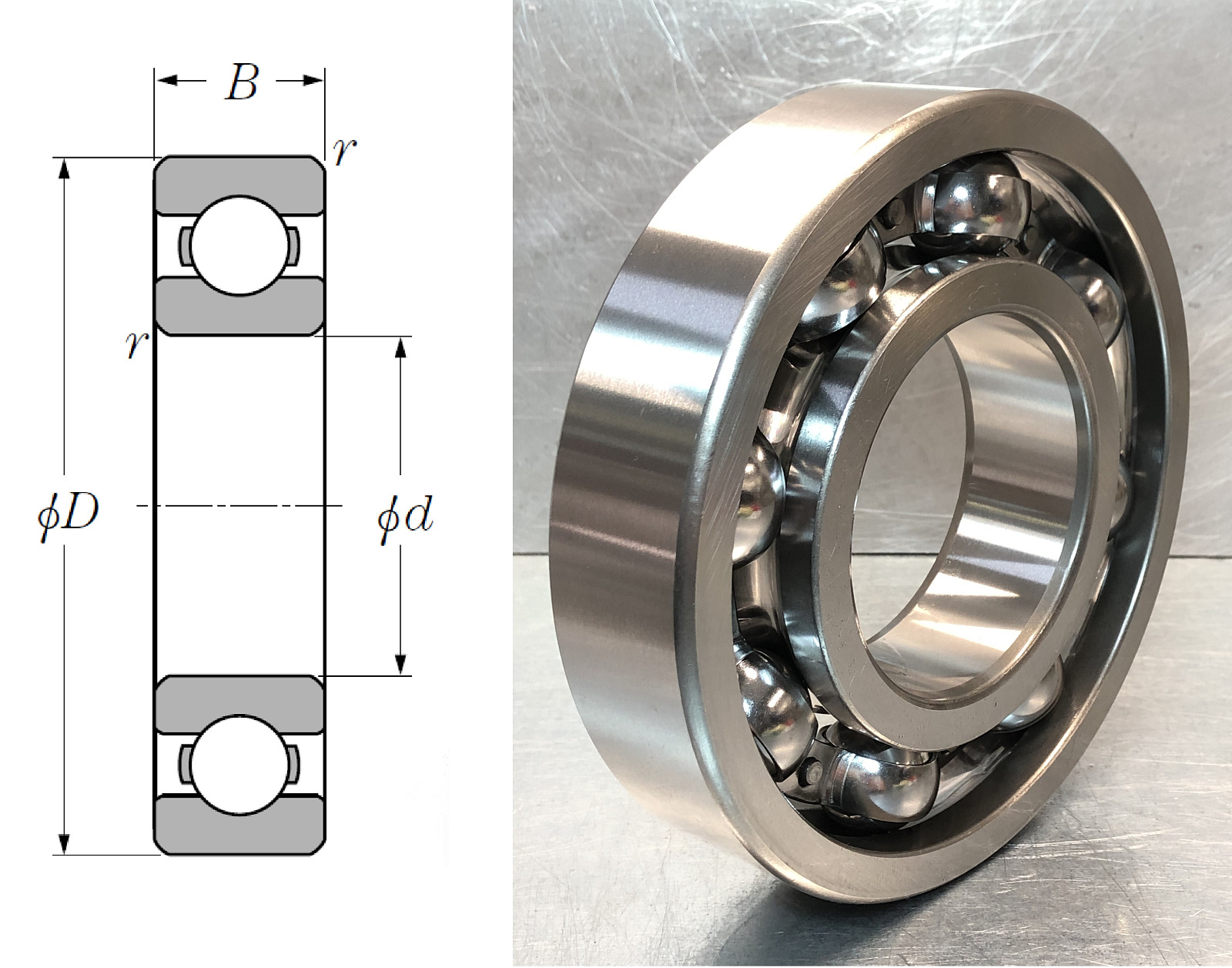 Подшипник шариковый 309 (6309C3) 45×100×25 мм SKF оригинал