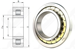 Подшипник 32234Л (NU234M) радиальный роликовый 170-310-52 мм