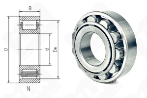 Подшипник 2311 (N311) радиальный роликовый 55-120-29 мм